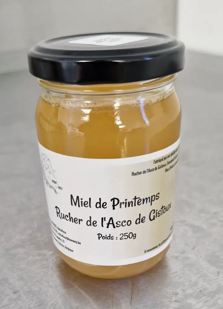 [HNM_CCG_P_250] Miel de printemps - 250g - Rucher de l'Asco de Gistoux