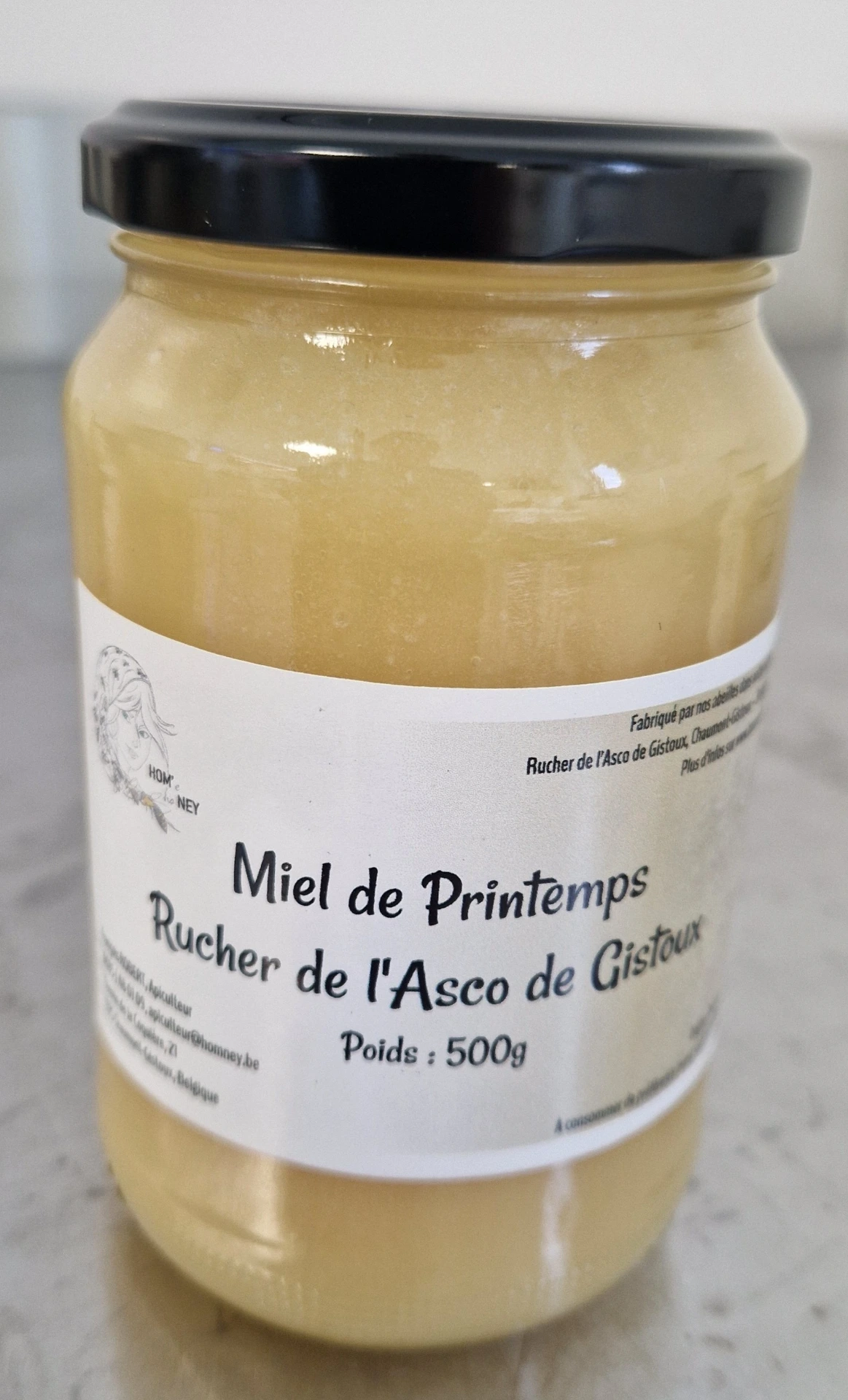 Miel de printemps - 500g - Rucher de l'Asco de Gistoux