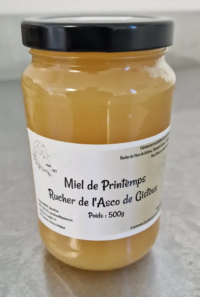 Miel de printemps - 500g - Rucher de l'Asco de Gistoux