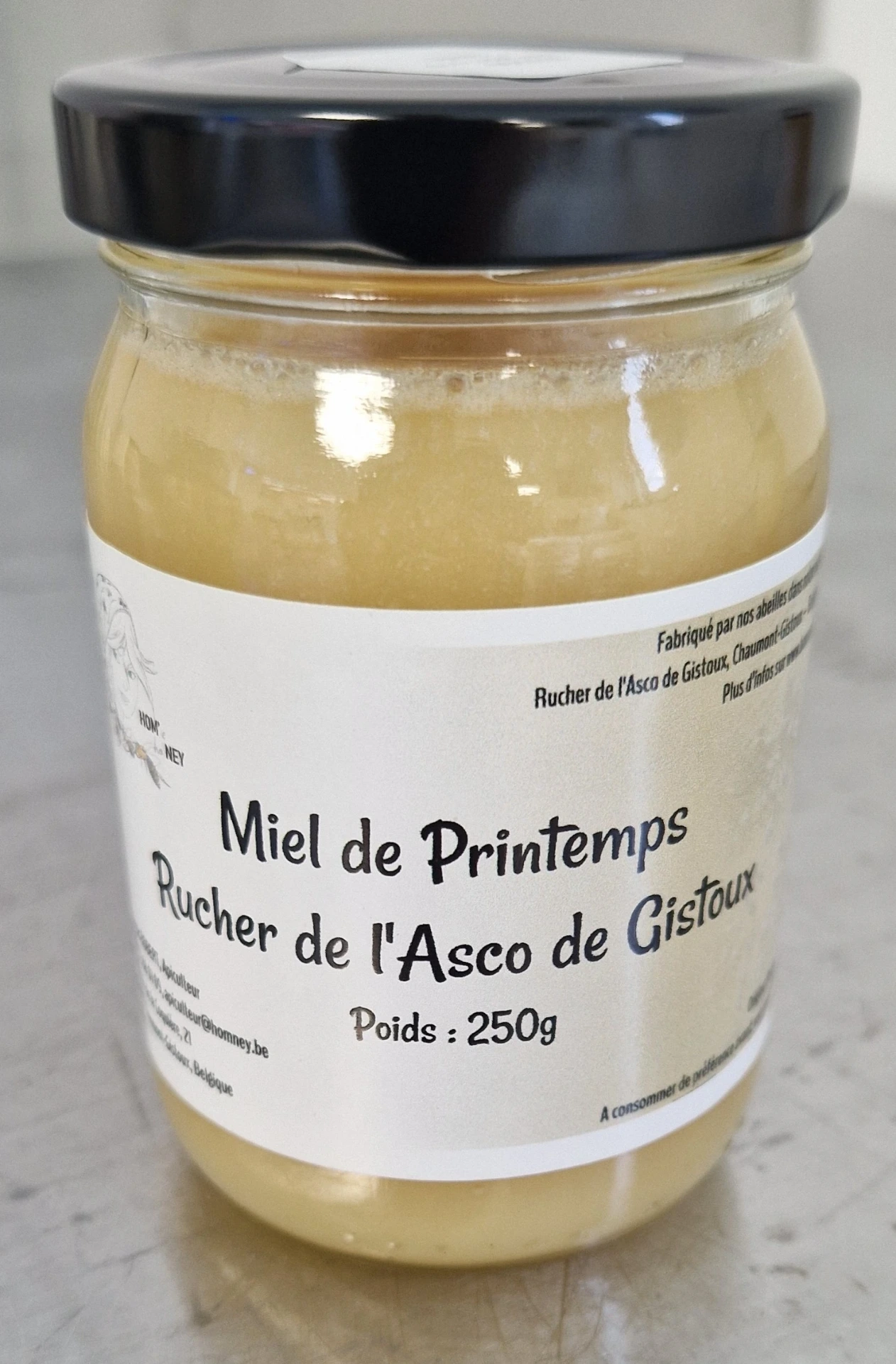 Miel de printemps - 500g - Rucher de l'Asco de Gistoux